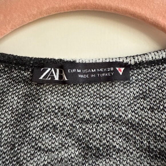 Zara Black and White Swirl Crop Top - Picture 4 of 9